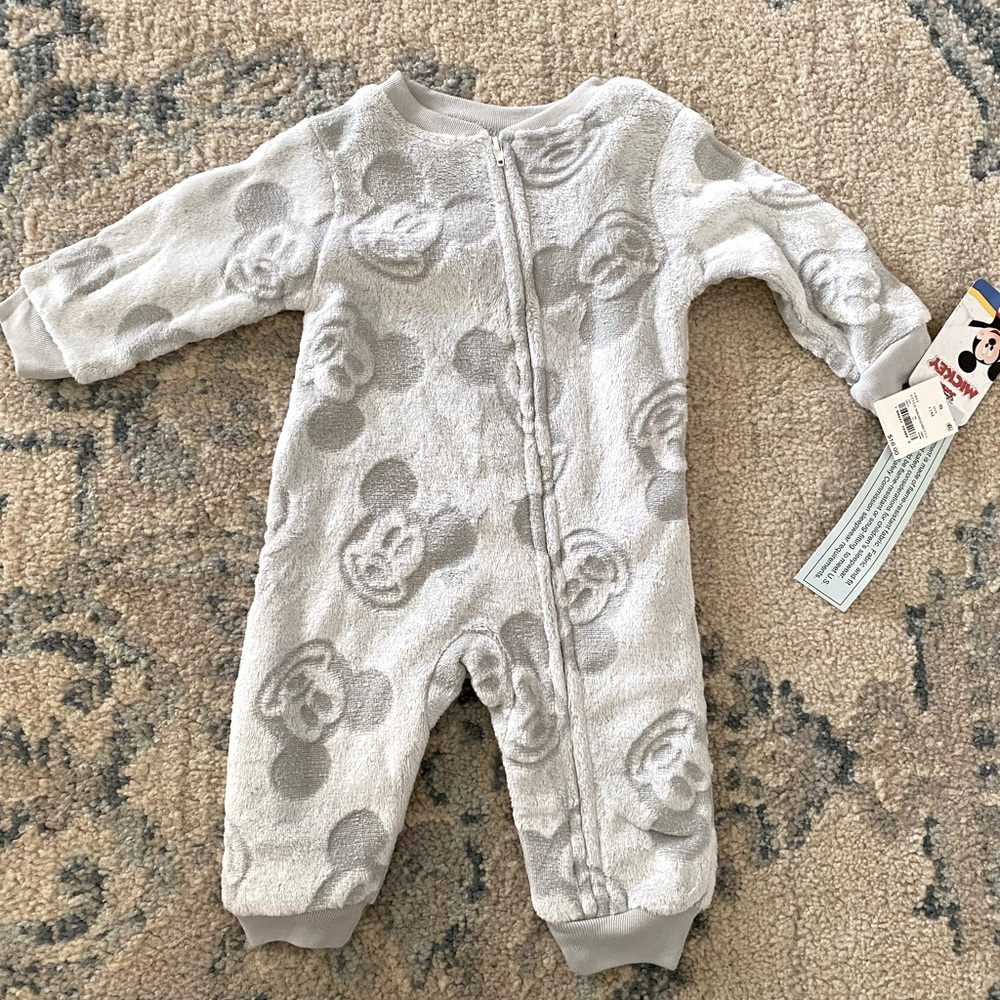 Fleece Onesie - NWT Mickey Mouse, 12 months